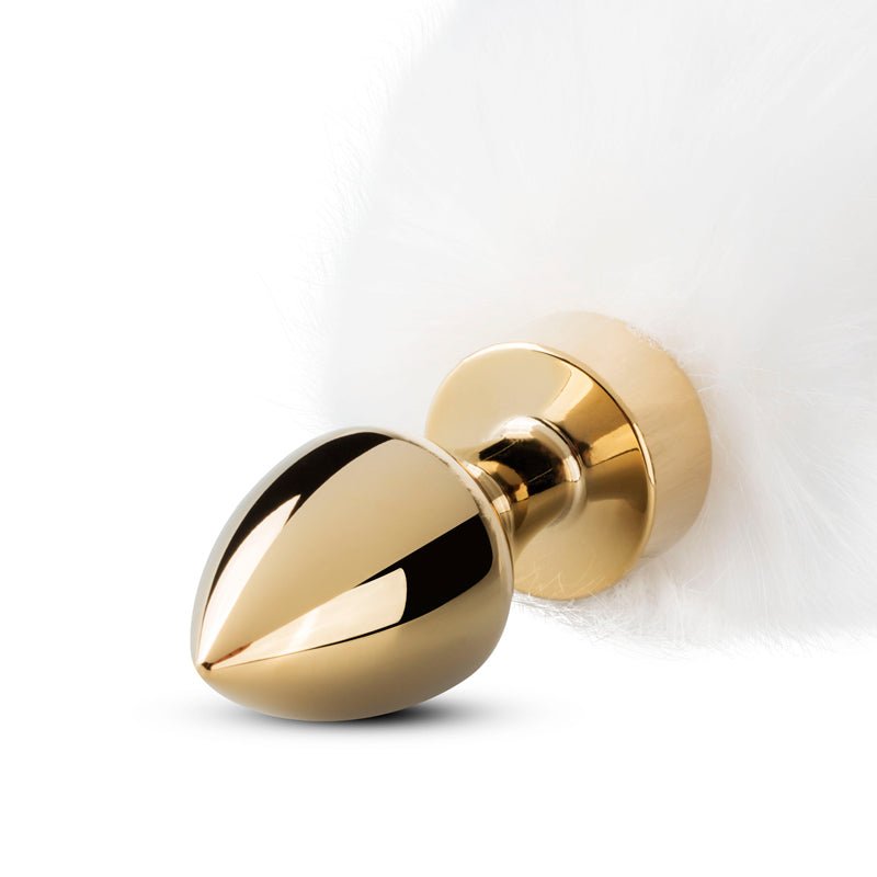 Easytoys Fox Tail Plug No. 13 - Gold - White - Loveangels