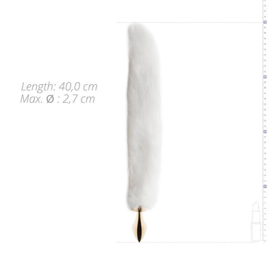 Easytoys Fox Tail Plug No. 13 - Gold - White - Loveangels