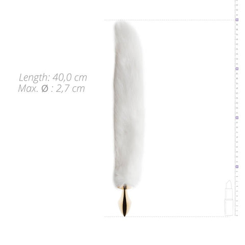 Easytoys Fox Tail Plug No. 13 - Gold - White - Loveangels