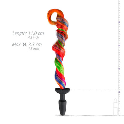 EasyToys Silicone Pony Plug With Rainbow Tail - Loveangels