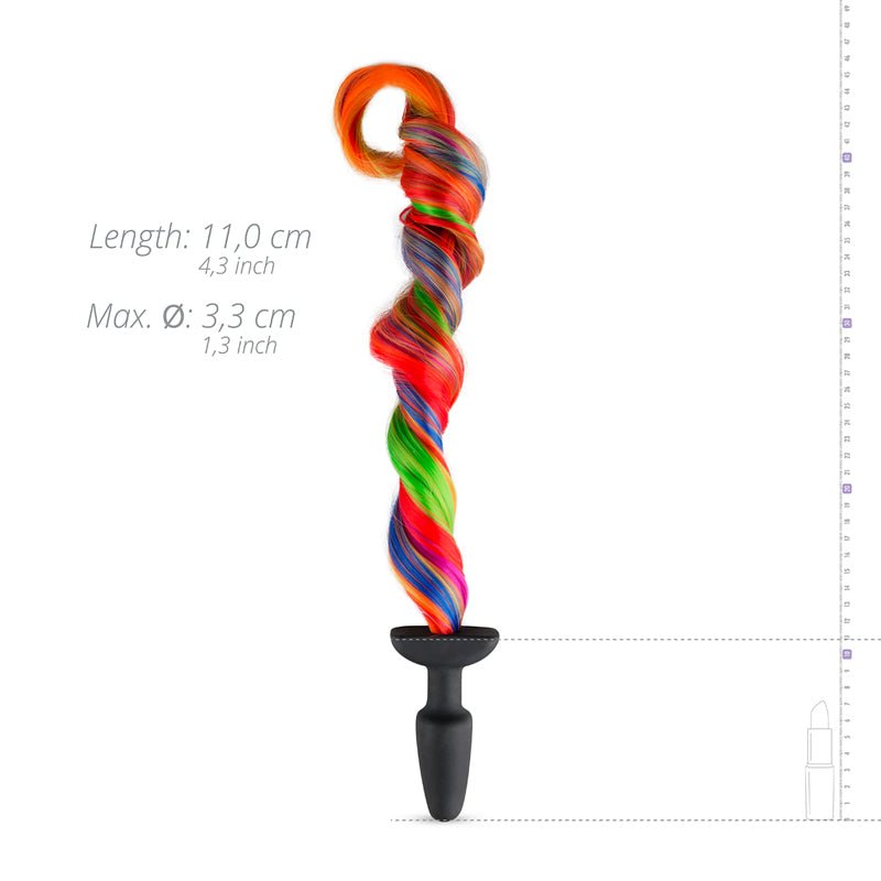 EasyToys Silicone Pony Plug With Rainbow Tail - Loveangels
