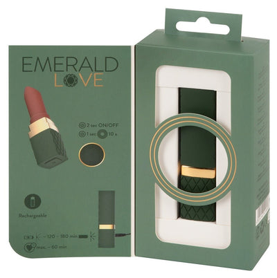 Emerald Love Rechargeable Luxurious Lipstick Vibrator - Loveangels