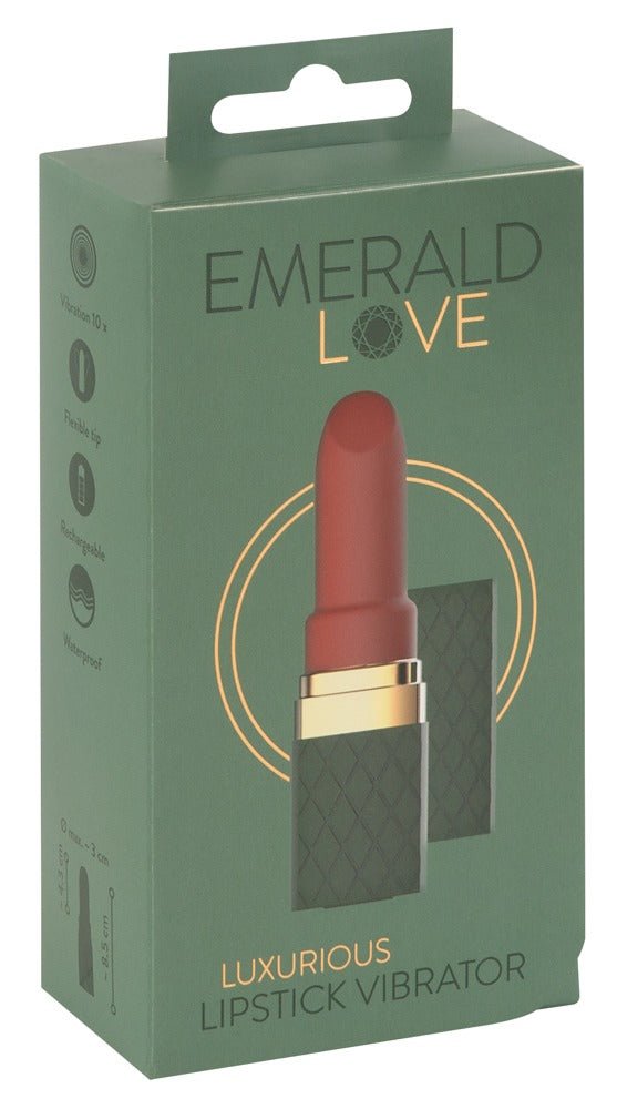 Emerald Love Rechargeable Luxurious Lipstick Vibrator - Loveangels