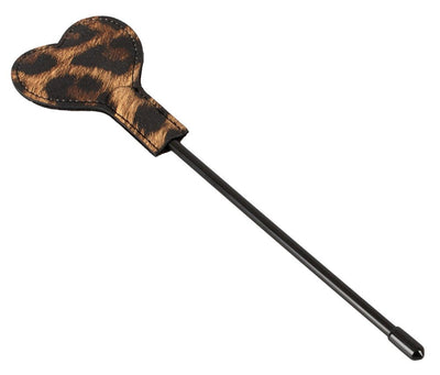 Excellent Power Heart Shaped Leopard Print Paddle - Loveangels