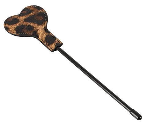 Excellent Power Heart Shaped Leopard Print Paddle - Loveangels