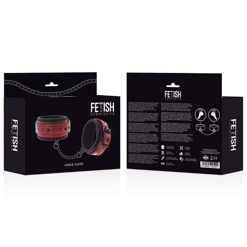 Fetish Submissive Dark Room Vegan Leather Ankle Cuffs - Loveangels