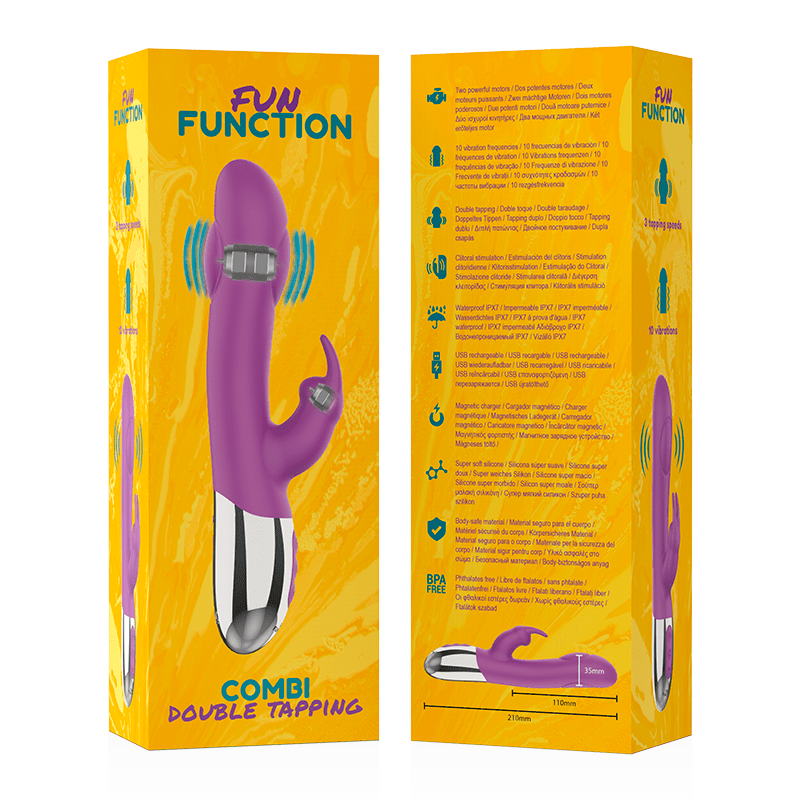 Fun Function Combi Double Tapping Vibrator - Loveangels
