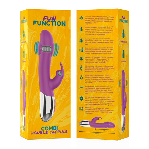 Fun Function Combi Double Tapping Vibrator - Loveangels