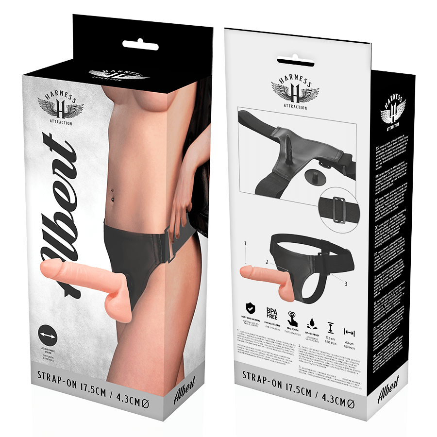 Harness Attraction Albert 6.8 Inch Strap On - Loveangels