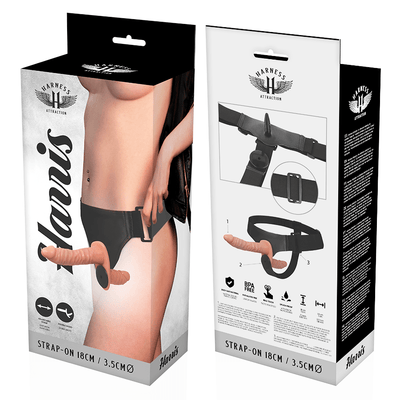 Harness Attraction Harris Vibrating 7 Inch & 3.5 Inch Double Strap On - Loveangels