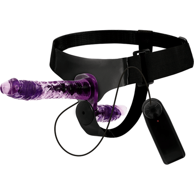 Harness Attraction Rodney Vibrating 7 Inch & 3 Inch Double Strap On - Loveangels