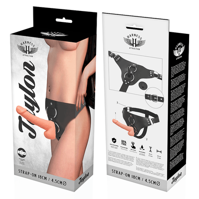 Harness Attraction Taylor Deluxe 7 Inch Strap On With Extra Ring - Loveangels