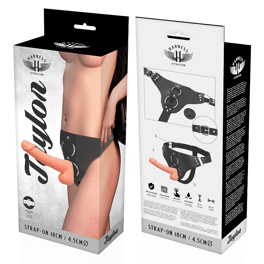 Harness Attraction Taylor Deluxe 7 Inch Strap On With Extra Ring - Loveangels