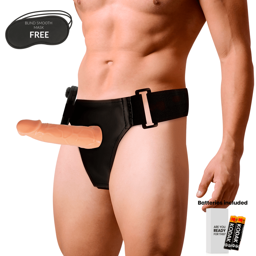 Harness Attraction William 6.5 Inch Hollow Vibrating Strap On - Loveangels