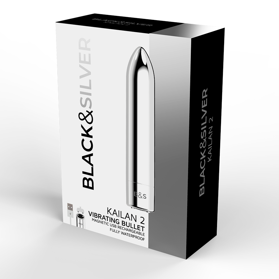 Black & Silver Rechargeable Vibrating Bullet