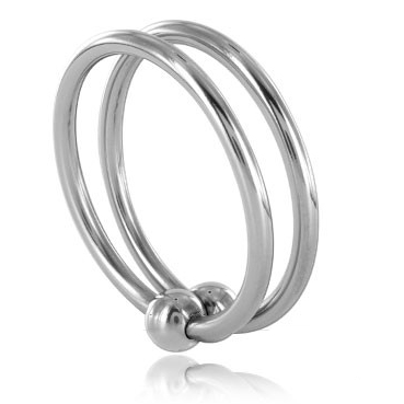 Metal Hard Double Glans Ring 30mm