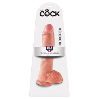 King Cock 10 Inch Cock With Balls - Loveangels