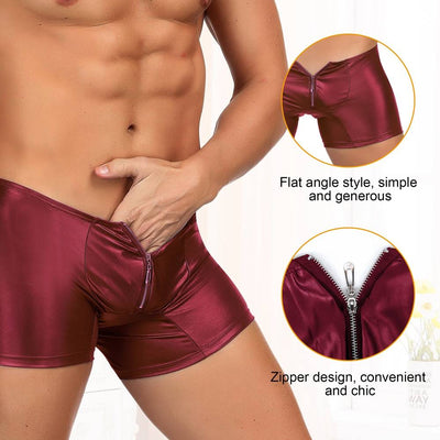 Loveangels Wet Look Pants with Zip Detail - Loveangels