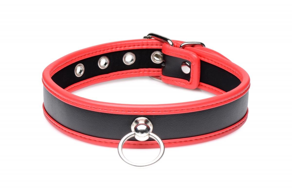 Master Series Scarlet Pet Red Collar With O Ring - Loveangels