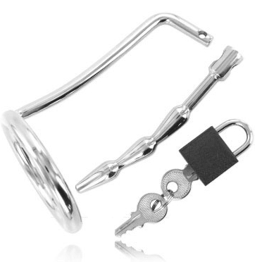 Metal Hard Chastity Urethral Cock Ring - Loveangels