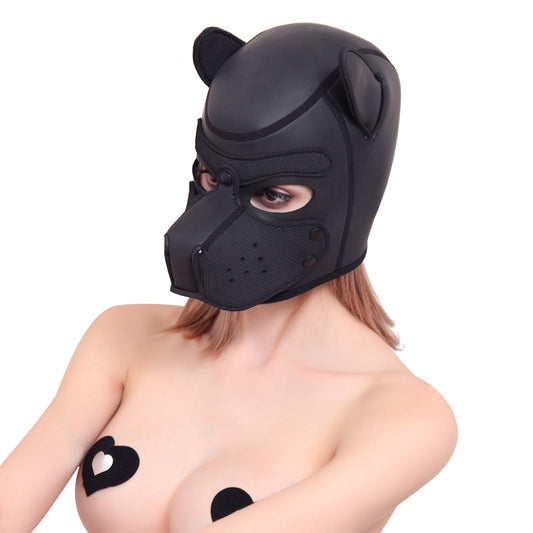 Darkness Neoprane Dog Hood With Removable Muzzle