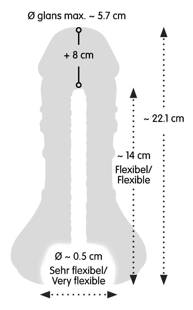 Nature Skin 2 In 1 Extension and Masturbator 22.1cm - Loveangels
