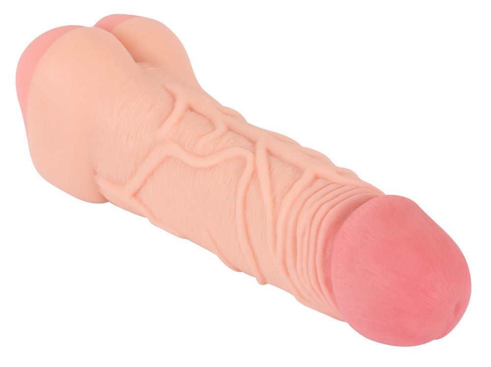 Nature Skin 2 In 1 Extension and Masturbator 22.1cm - Loveangels