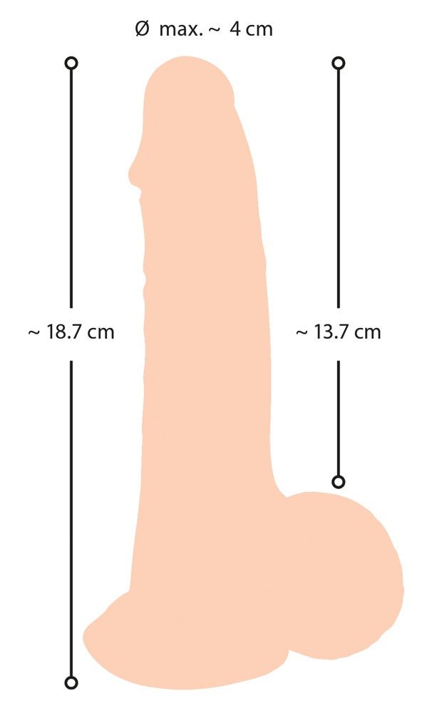 Nature Skin Dildo with Movable Skin 19cm - Loveangels