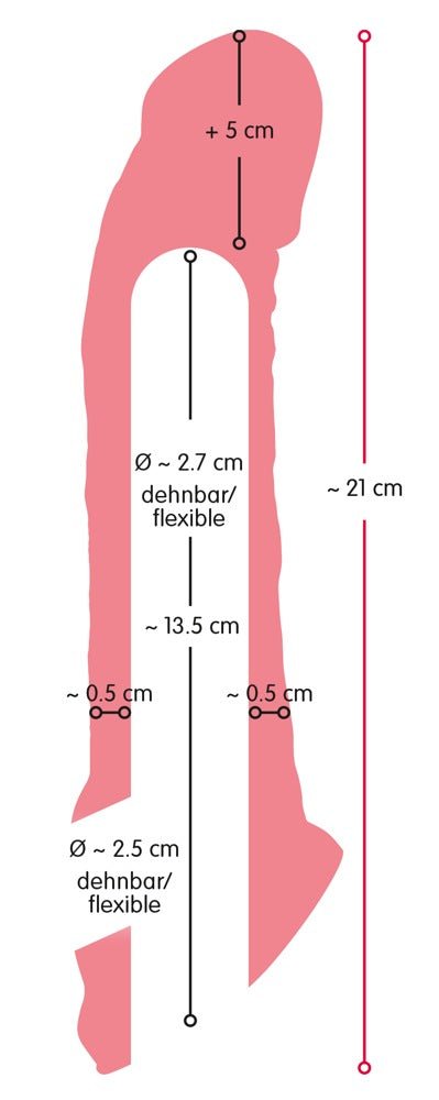 Nature Skin Extension Penis Sleeve 21cm - Loveangels