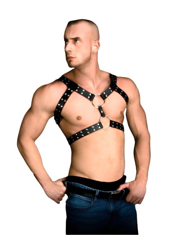 Ouch! Andreas PU Leather Chest Harness - Loveangels