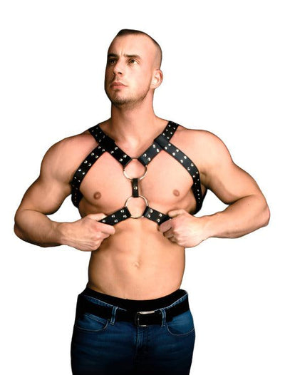 Ouch! Andreas PU Leather Chest Harness - Loveangels