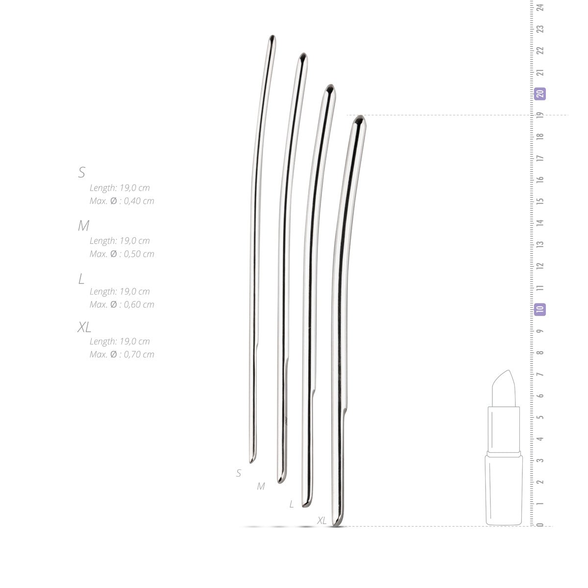 Sinner - 4pcs Stainless Steel Dilator Set - Loveangels