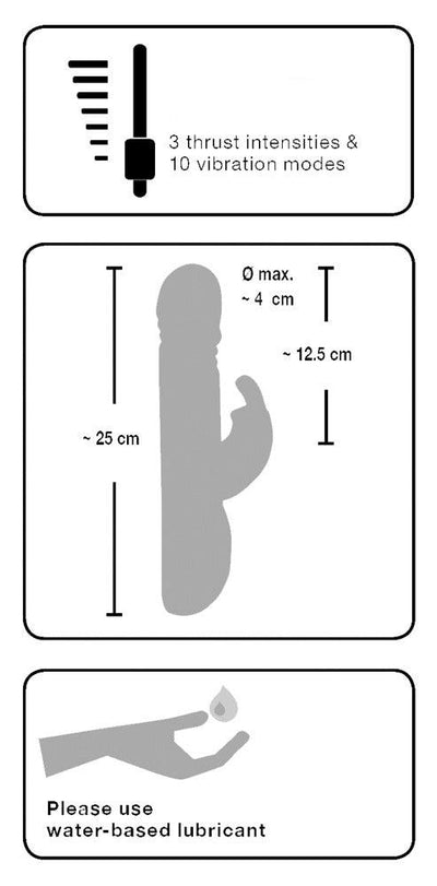 Sweet Smile Push Rabbit Vibrator - Loveangels