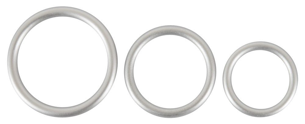 You2Toys Metallic Silicone Cock Ring 3pk - Loveangels
