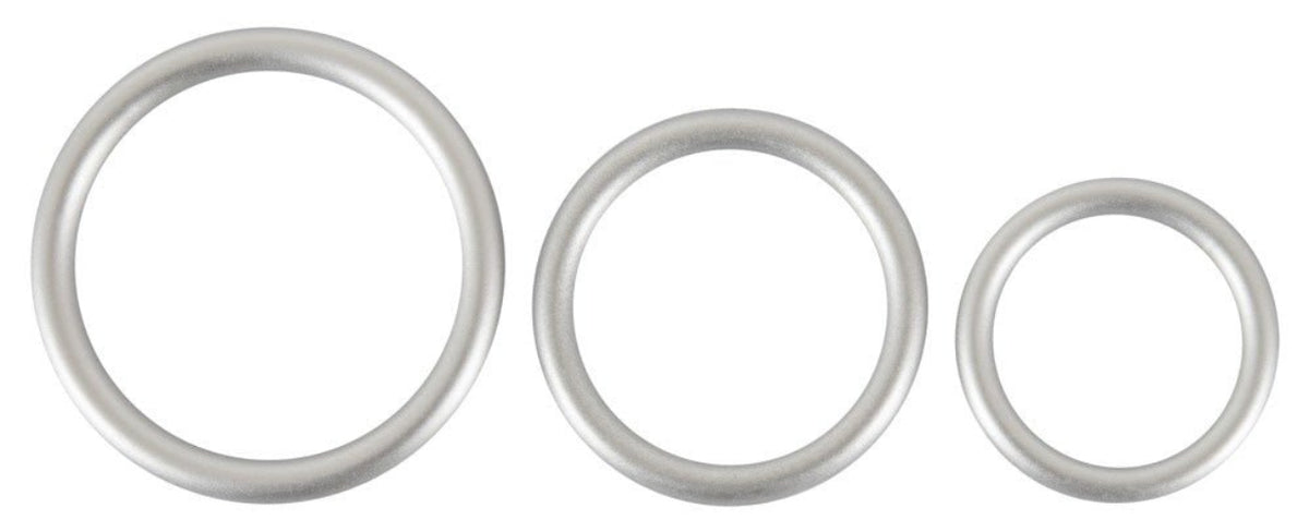You2Toys Metallic Silicone Cock Ring 3pk - Loveangels