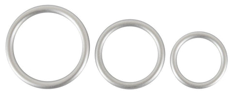 You2Toys Metallic Silicone Cock Ring 3pk - Loveangels
