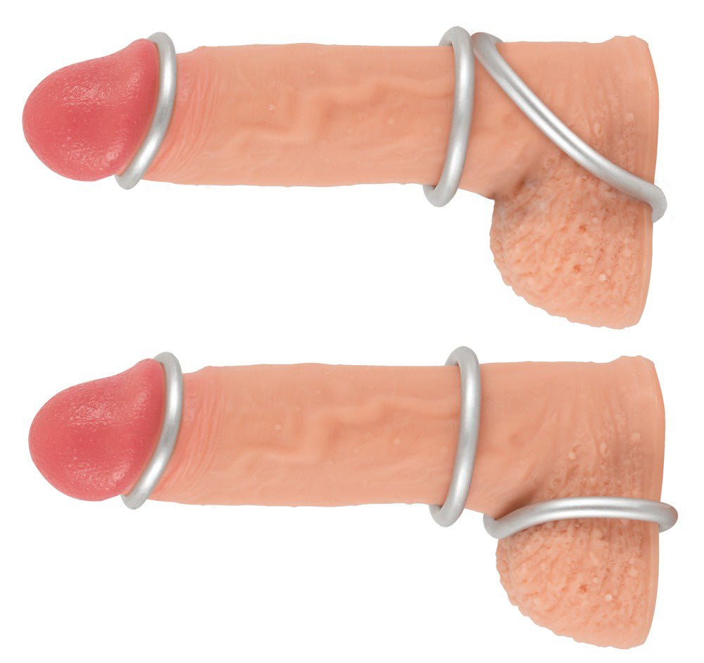 You2Toys Metallic Silicone Cock Ring 3pk - Loveangels